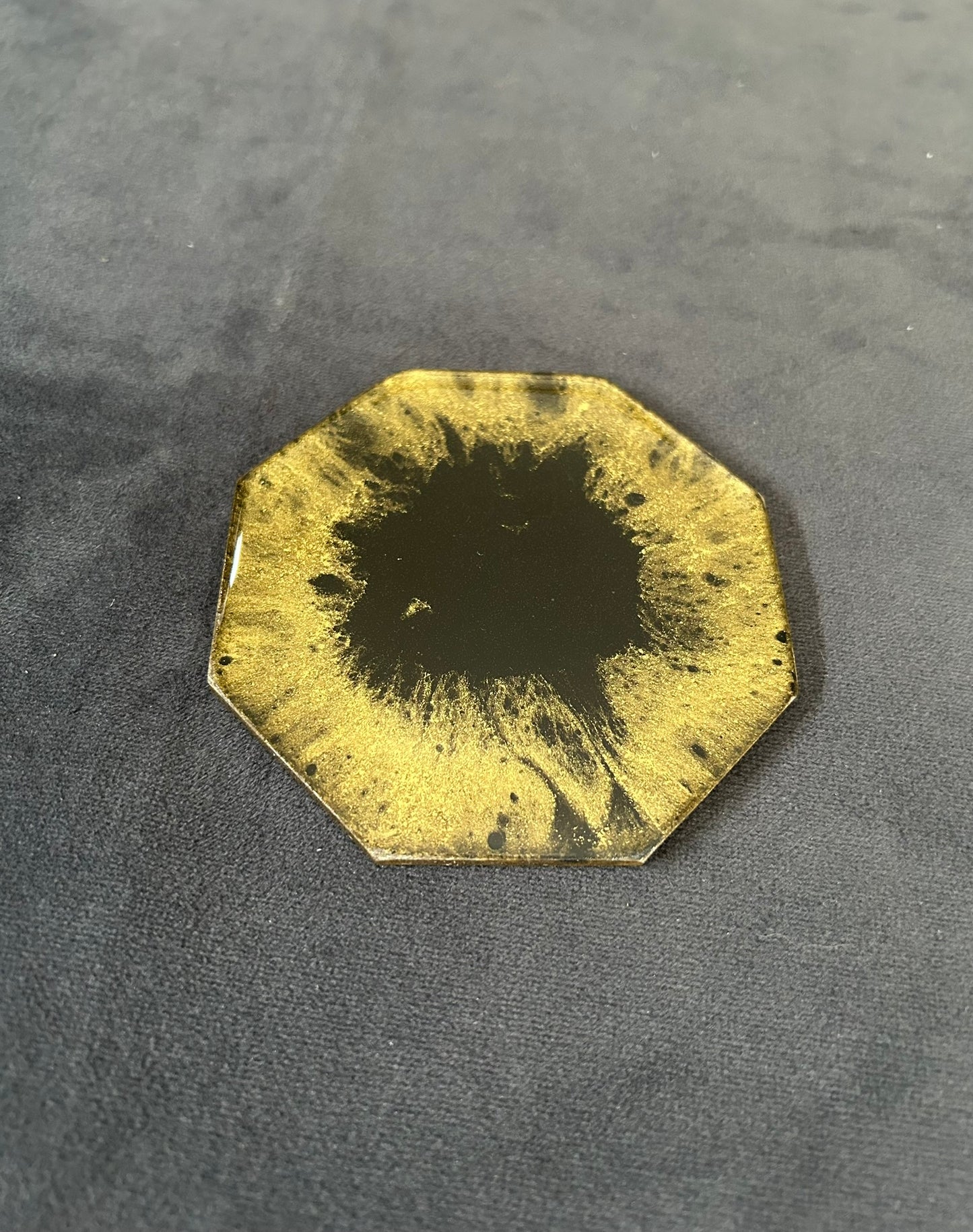 Black & Gold | Octagonal Coaster | 100% Resin
