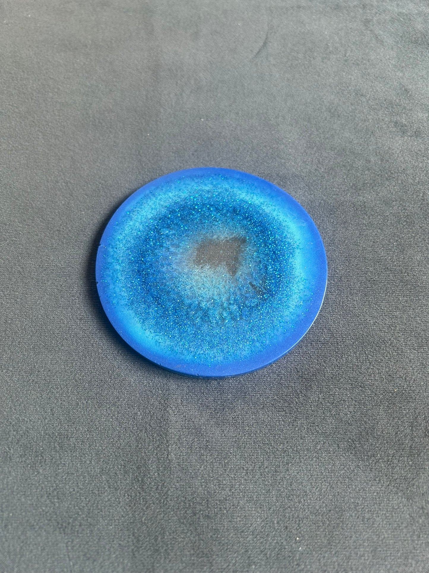 Brilliant blue glitter | Round Coaster | 100% Resin