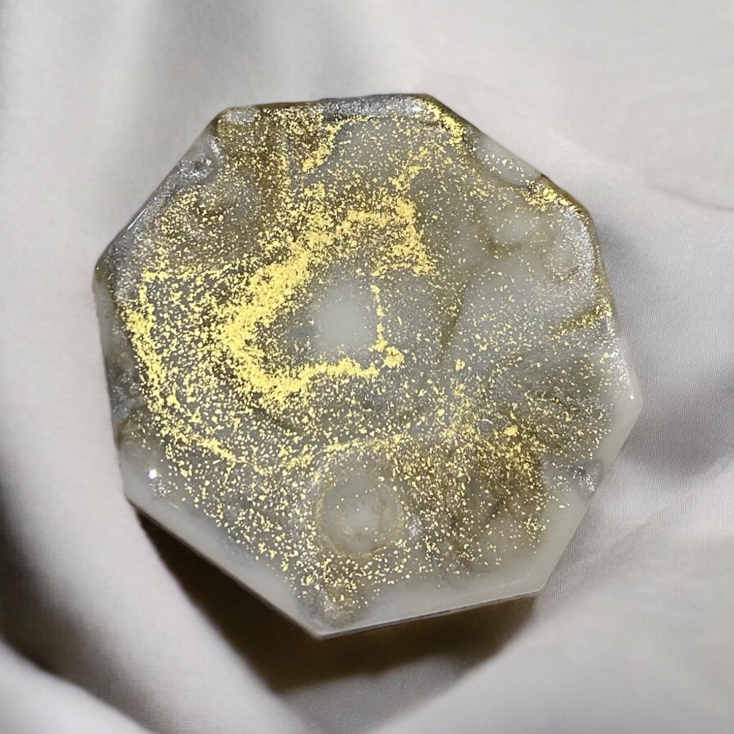 Golden Swirl 1 | Octagonal Coaster | 100% Resin