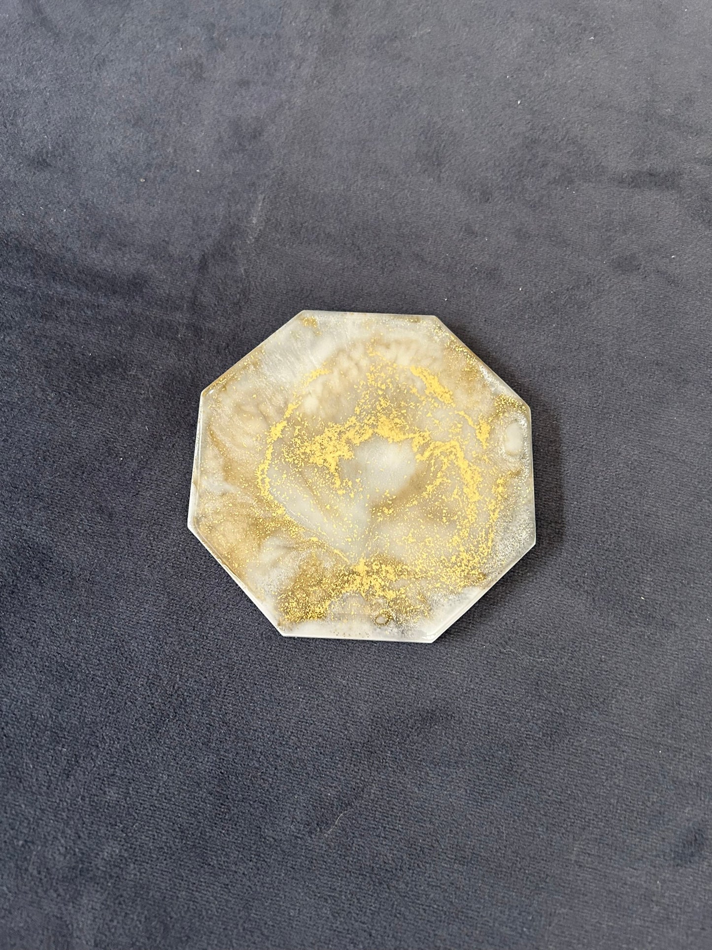 Golden Swirl 2 | Octagonal Coaster | 100% Resin