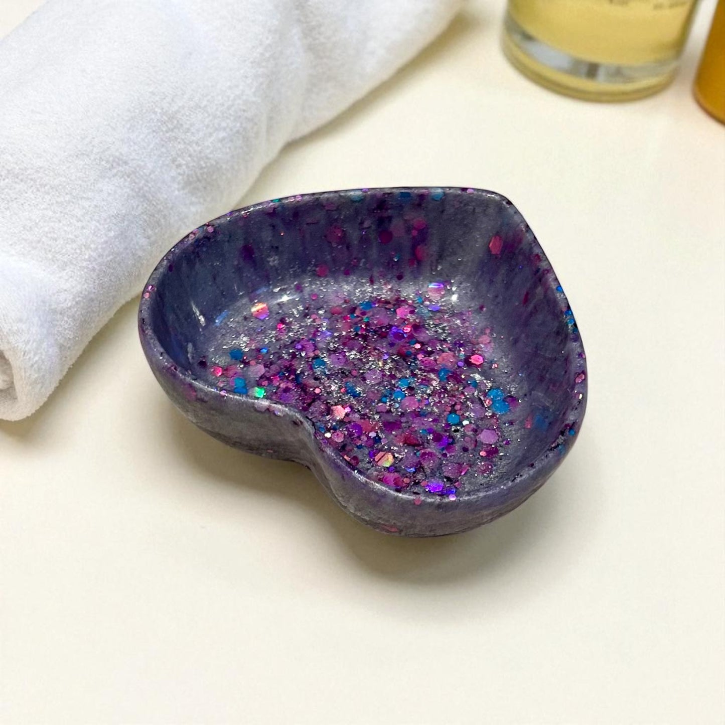 Heart Trinket Tray | Purple | 100% Resin