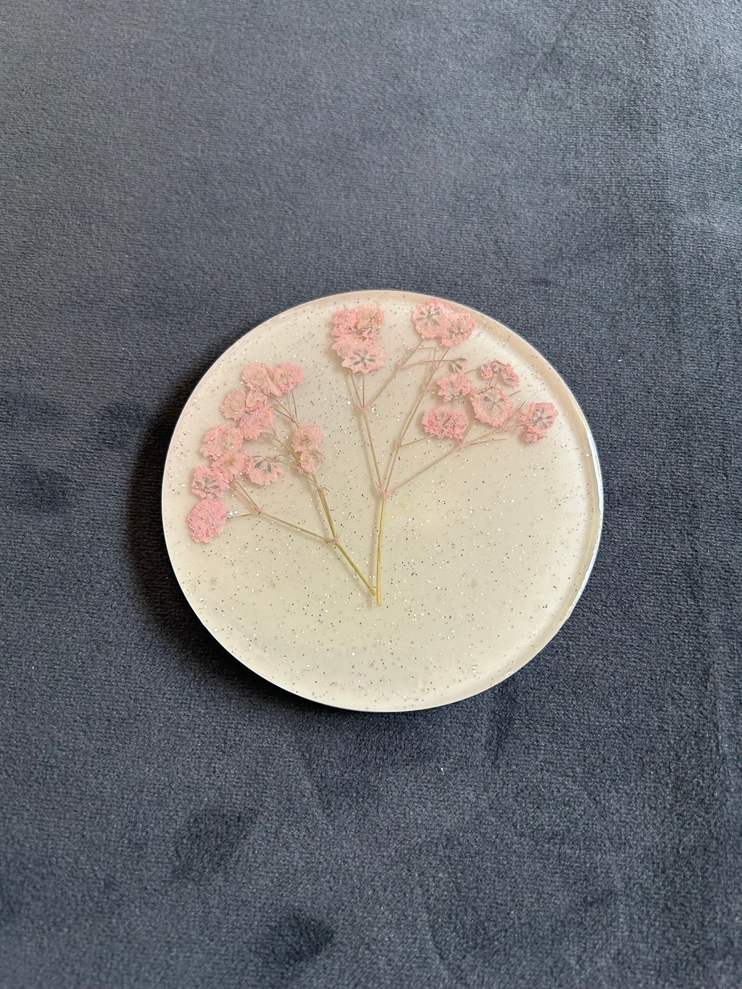 Mini Pink Flowers | Round Coaster | 100% Resin
