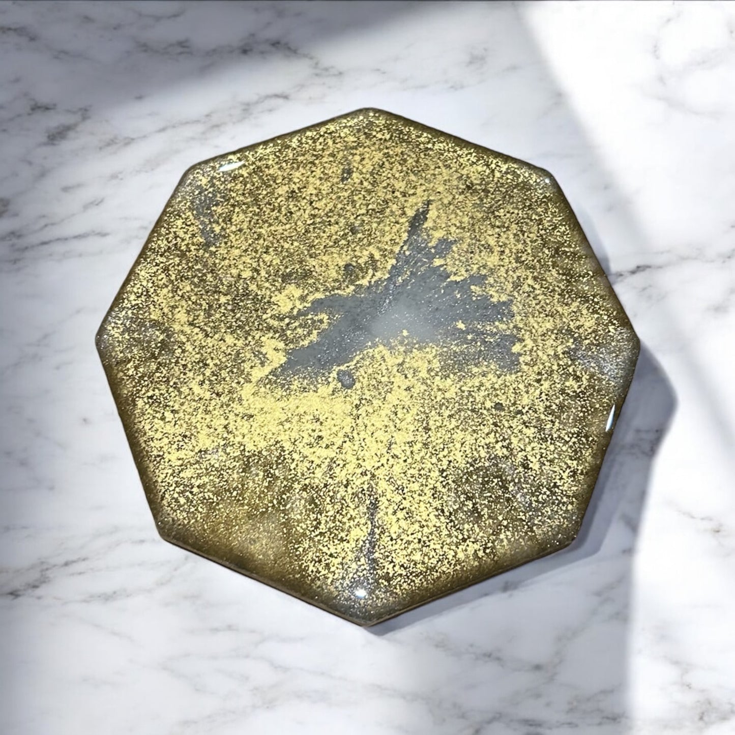All the Gold | Octagonal Coaster | 100% Resin