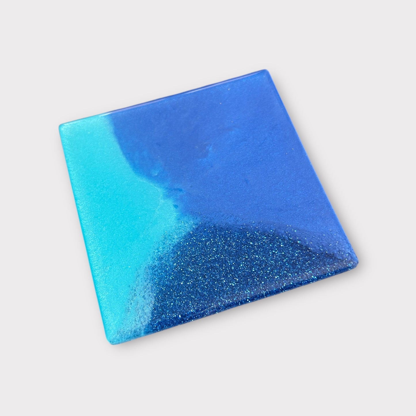 Tri-Blue | Square Coaster | 100% Resin