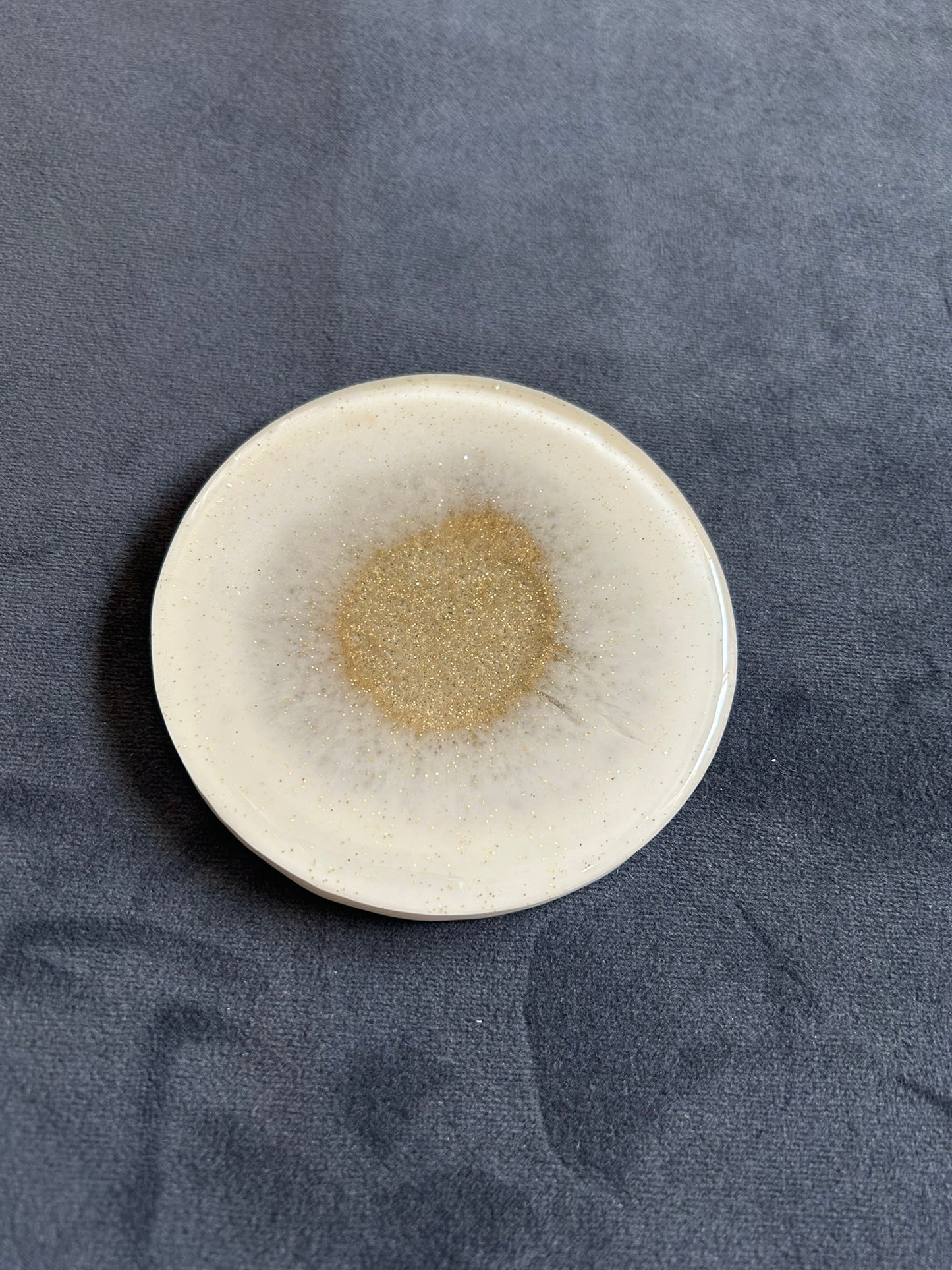 Golden Glow 3 | Round Coaster | 100% Resin