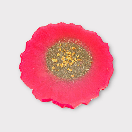 Hot Pink 1 | Geode Coaster | 100% Resin